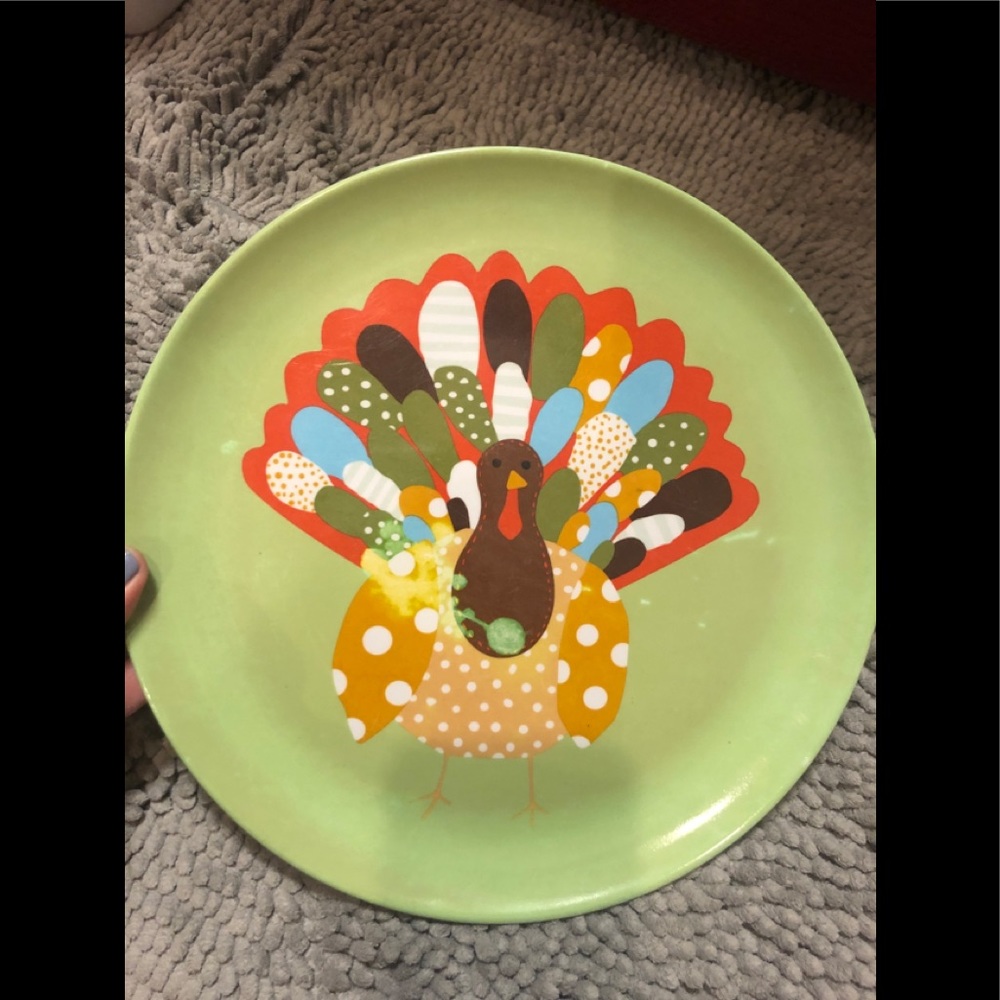 Pottery Barn Kids set of 4 Turkey plates